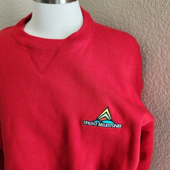 Vantage Ultimate Weight Red Sprint Milestones Logo Sweatshirt Patch Size XL USA - Picture 2 of 11